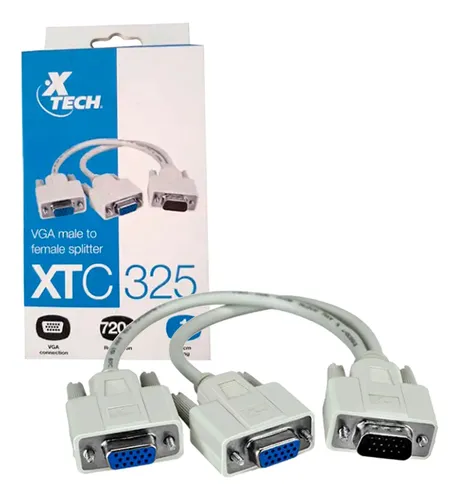 XTECH VGA MALE TO FEMALE SPLITER XTC325
